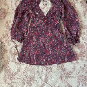 For Love And Lemons Pink and Purple Mini Dress